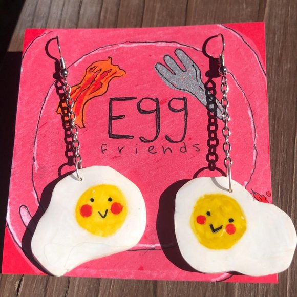 Hand Crafted Jewelry - Handmade Egg Earrings